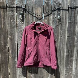 The North Face Red Magenta Sherpa Lined Soft Shell Shelbe Raschel Hoodie Small